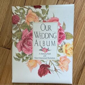 NWOT “Our Wedding Album” Keepsake (hardcover) Book w/3D pop up
Illustrations